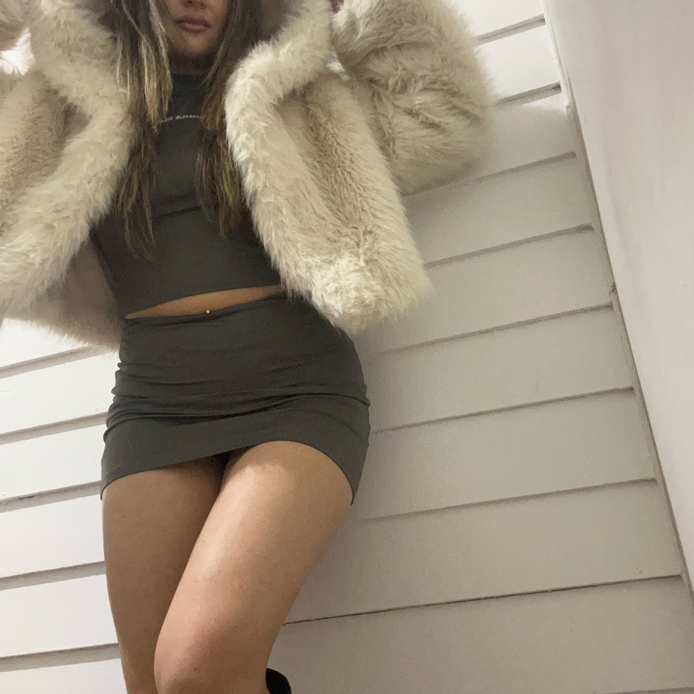 “Chrome Archive” Mini Skirt 2 piece set